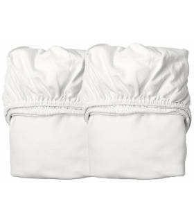 Leander Organic Fix-Leintuch für Wiege & Side-by-Side - Snow