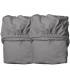 Leander Organic Fix-Leintuch für Babybett 2 Stück - Cool Grey
