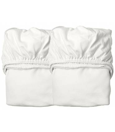 Leander Organic Fix-Leintuch für Juniorbett 2 Stück - Snow