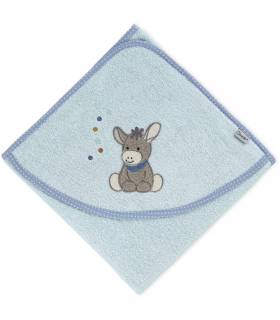 Sterntaler Kapuzenbadetuch 100x100 - Esel Emmi
