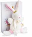 Doudou Schmusetuch mit Schnullerkette - Hase Stern