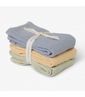 Zewi Bébé-Jou Muslin Tücher 70x70cm Lou-Lou 3-STÜCK-16986-Die...