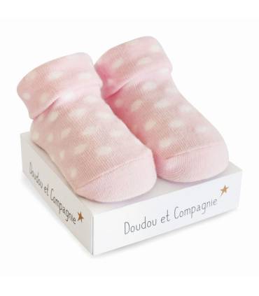 Doudou Babysocken Rosa Punkte