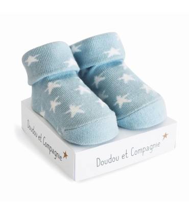 Doudou Babysocken Blau Sterne