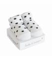 Doudou Babysocken Grau Punkte