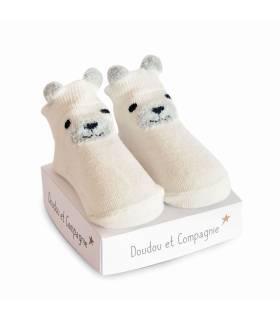 Doudou Babysocken Eisbär