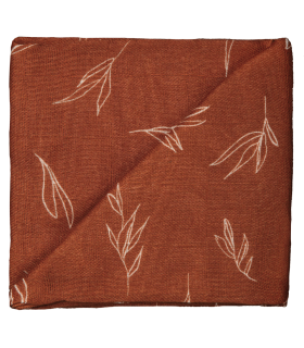 Zewi Bébé-Jou Baby Gaze Motiv Bedruckt 60x60 (Nuscheli) Brown Leaves
