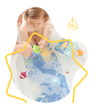 Badabulle Badematte mit Thermometer Meerestiere