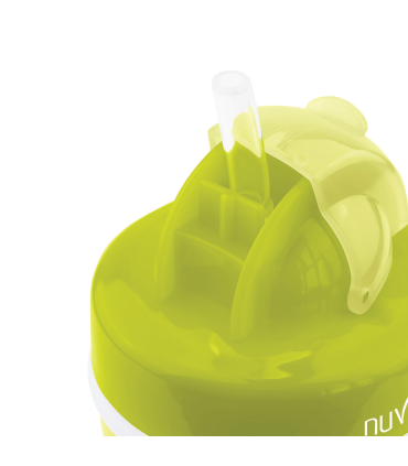 Nuvita Doppelwandiger Trinkbecher mit Strohhalm Grün