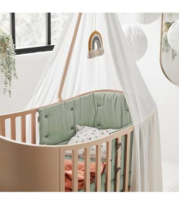 Leander Organic Nestchen für Babybett Sage Green