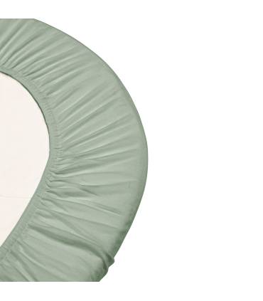 Leander Organic Fix-Leintuch für Juniorbett 2 Stück Sage Green