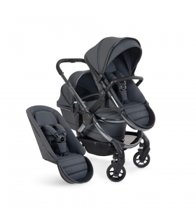 iCandy Peach 7 Geschwisterwagen Dark Gey Phantom