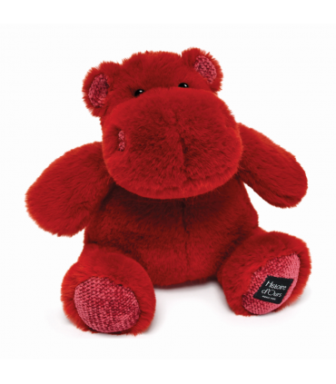 Doudou Hippo 25cm Rot