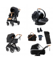 Emmaljunga Sento PRO Flat Outdoor Black + Babyschalen Premium Paket