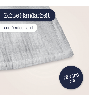 Julius Zöllner Musselin Kuscheldecke Grau