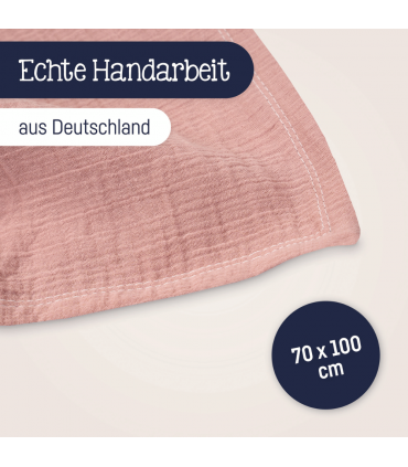 Julius Zöllner Musselin Kuscheldecke Dusty Rose