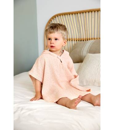 Lässig Muslin Poncho Dots Peach Rose
