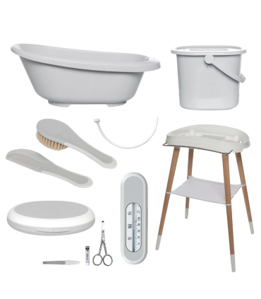 Zewi Bébé-Jou Badeset Sense 7-teilig Light Grey