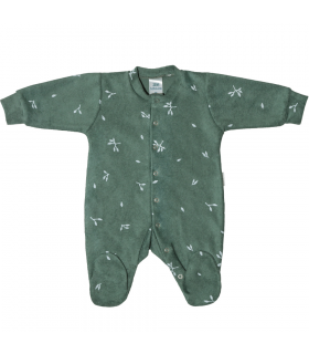 Zewi Bébé-Jou Kombi Frottee Strampler Green Botanic