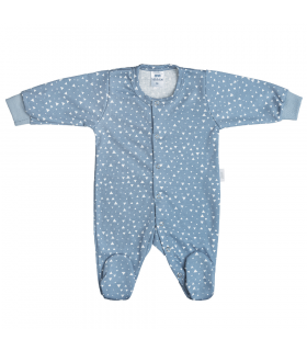 copy of Zewi Kombi Interlook Strampler White/Ciel Stars