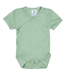 Zewi Bébé-Jou Wickelbody Kurzarm Tencel Light Green Botanic
