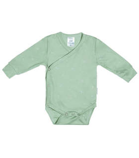 Zewi Bébé-Jou Wickelbody Langarm Tencel Light Green Botanic
