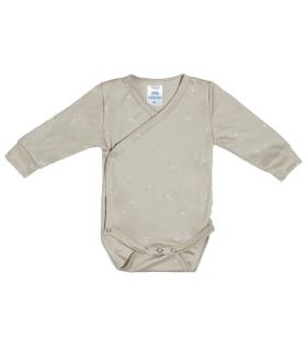 Zewi Bébé-Jou Wickelbody Langarm Tencel Sand Botanic