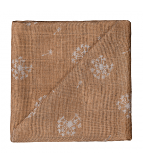 Zewi Bébé-Jou Baby Gaze Motiv Bedruckt 60x60 (Nuscheli) Sienna Dandelion