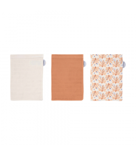Luma Waschhandschuhe Flower Fever Nude 3-STÜCK