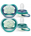 Philips Avent Nuggi Ultra Air Night Sterne/Mond 6-18 Mt.