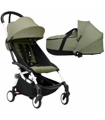 Stokke YOYO3 6+ White mit Liegewanne Olive