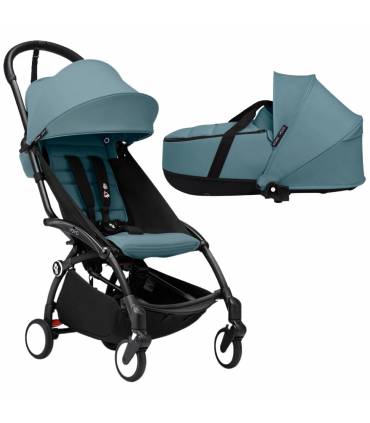 Stokke YOYO3 6+ Black mit Liegewanne Aqua