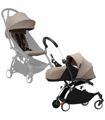 Stokke YOYO3 0+ White mit 6+ Textilset Taupe