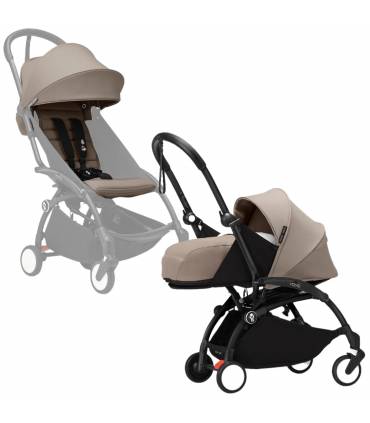 Stokke YOYO3 0+ Black mit 6+ Textilset Taupe