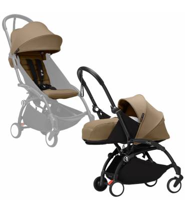 Stokke YOYO3 0+ Black mit 6+ Textilset Toffee