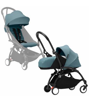 Stokke YOYO3 0+ Black mit 6+ Textilset Aqua