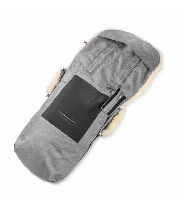Fellhof Cortina Lammfellfusssack für Kinderwagen Graphit Melange