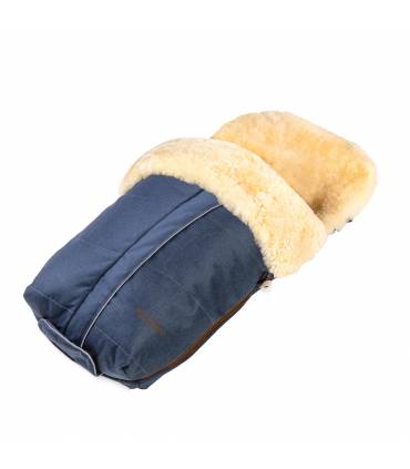 Fellhof Cortina Lammfellfusssack für Kinderwagen Nachtblau