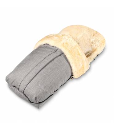 Fellhof Cortina Lammfellfusssack für Kinderwagen Black Melange