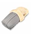 Fellhof Cortina Lammfellfusssack für Kinderwagen Black Melange