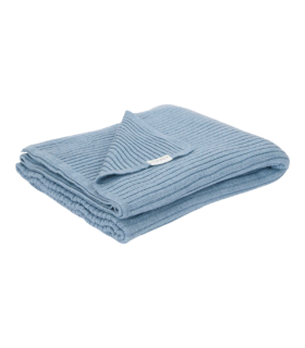 Little Dutch gestrickte Wiegedecke Pure Denim Blau