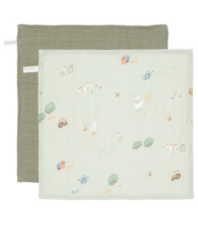 Little Dutch Mundtücher Muslin Little Farm/Olive