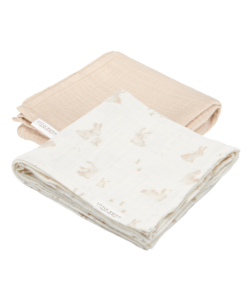 Little Dutch Swaddle Muslin Baby Bunny/Beige