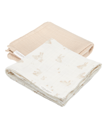 Little Dutch Swaddle Muslin Baby Bunny/Beige