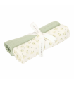 Little Dutch Swaddle Muslin Blauberry Leaves/Sage