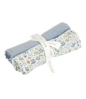 Little Dutch Swaddle Muslin Forest Adventure/Denim Blue