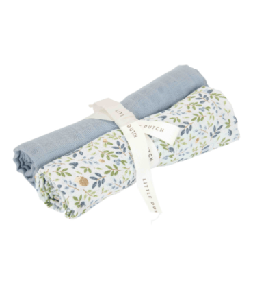 Little Dutch Swaddle Muslin Forest Adventure/Denim Blue