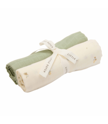 Little Dutch Swaddle Muslin Forest Treasures/Sage
