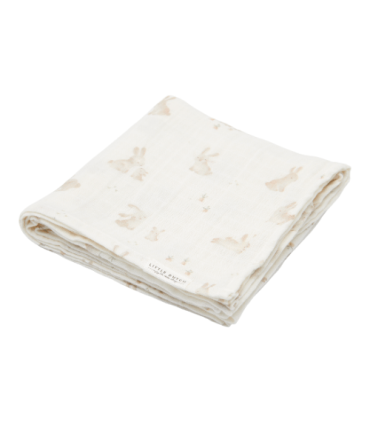 Little Dutch Musselintuch 120x120 Muslin Baby Bunny