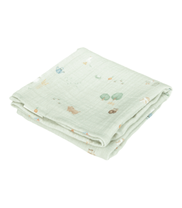 copy of Little Dutch Musselintuch 120x120 Flowers&Butterflies